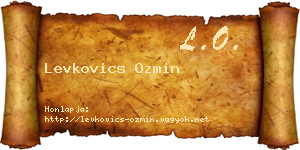 Levkovics Ozmin névjegykártya